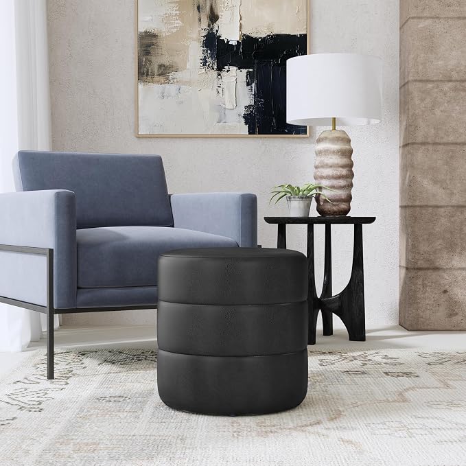 Black Faux Leather
