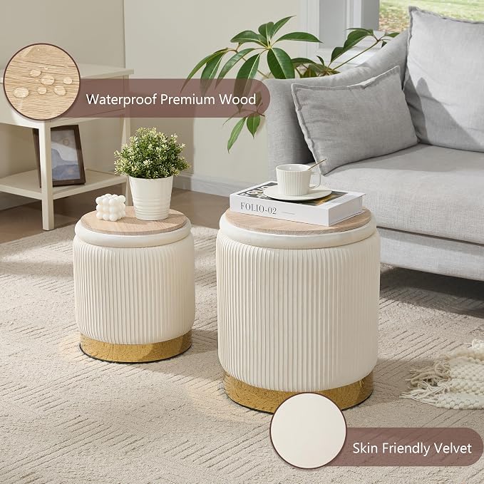 Gold-tone Velvet-beige