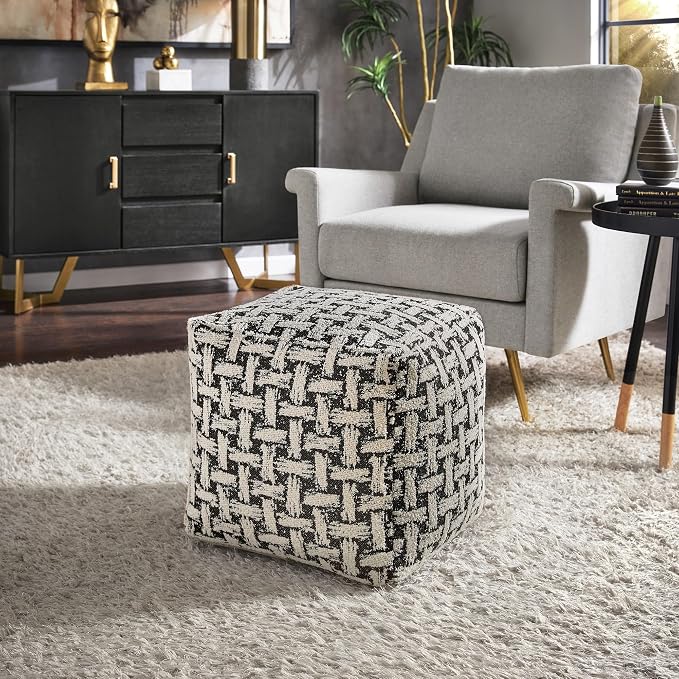 Black & White Weaved Pattern Fabric