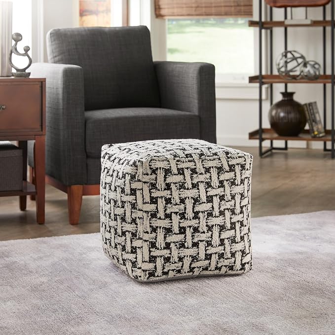 Black & White Weaved Pattern Fabric