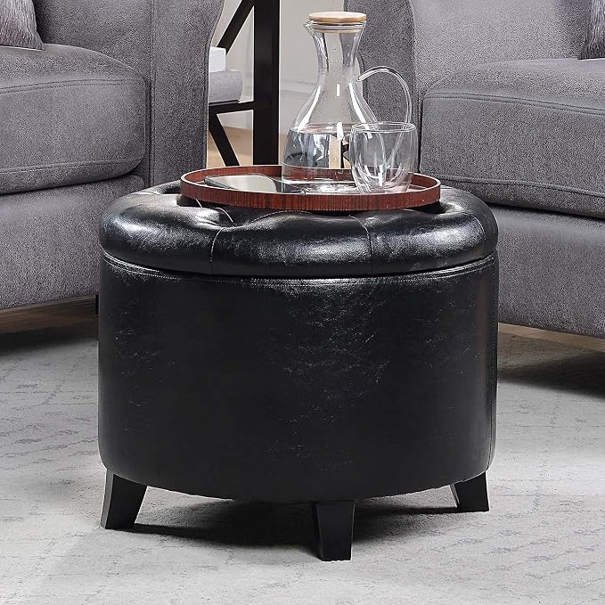 Black Faux Leather