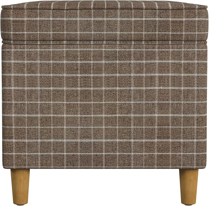 Brown Windowpane Fabric