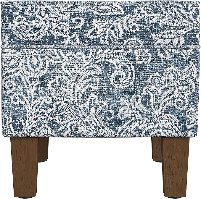 Blue Denim Jacobean Print