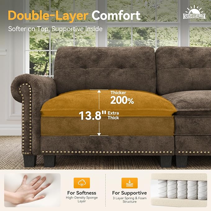 Chenille Grayish Brown