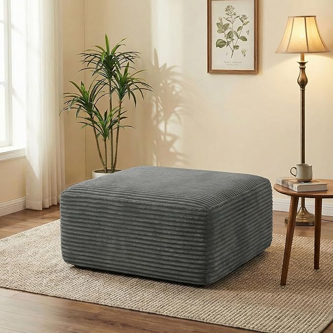 Grey Plush Corduroy