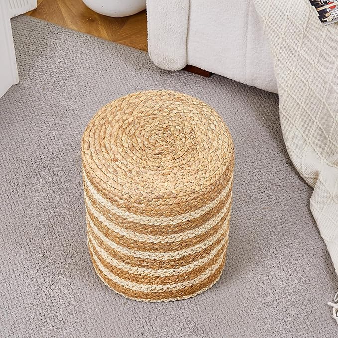 14inchwater Hyacinth Braid & White Cotton Rope
