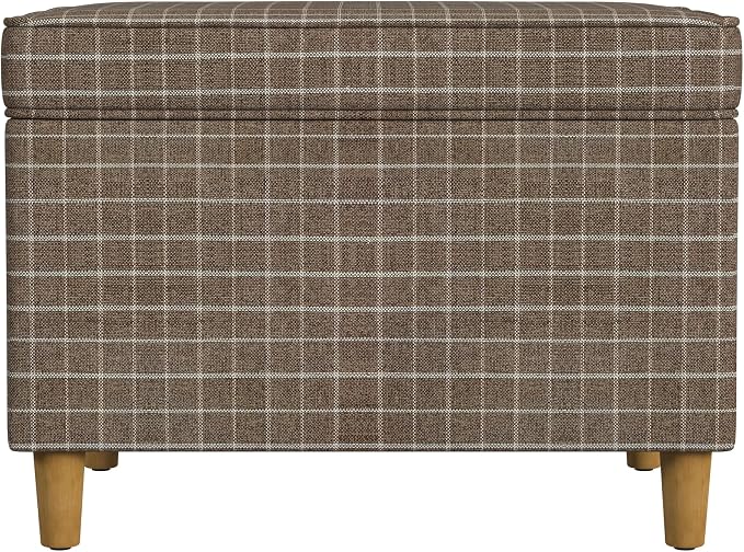 Brown Windowpane Fabric