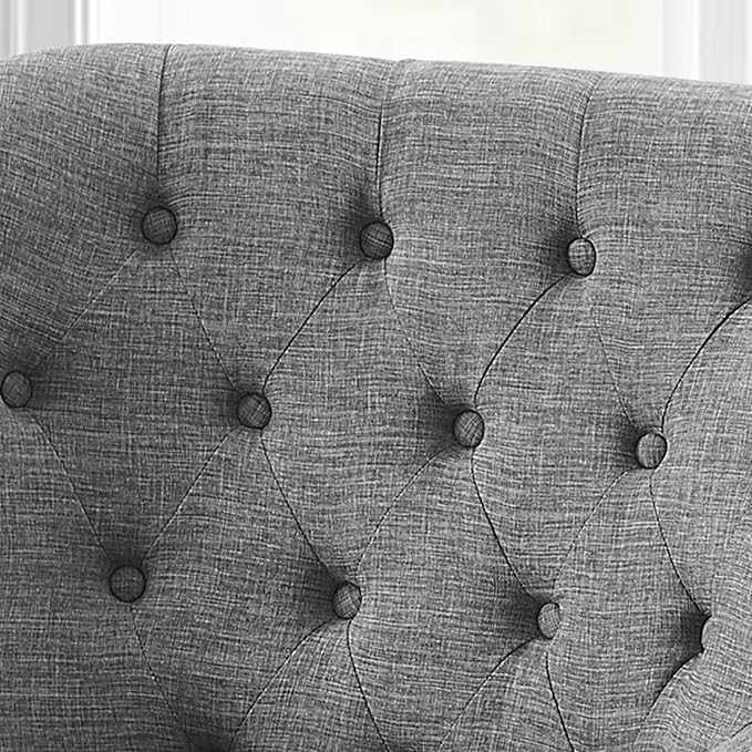 Polyester Light Grey With Ottoman
