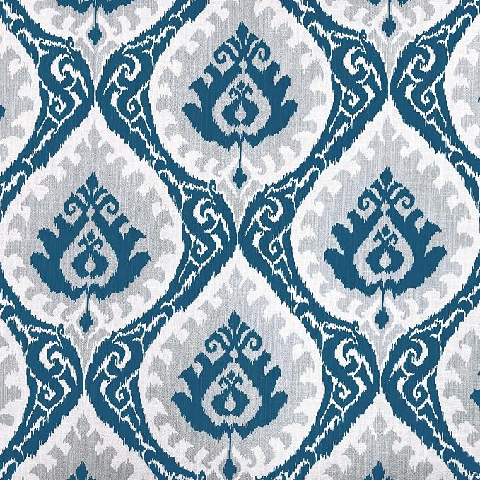 Blue Ikat Medallion Print