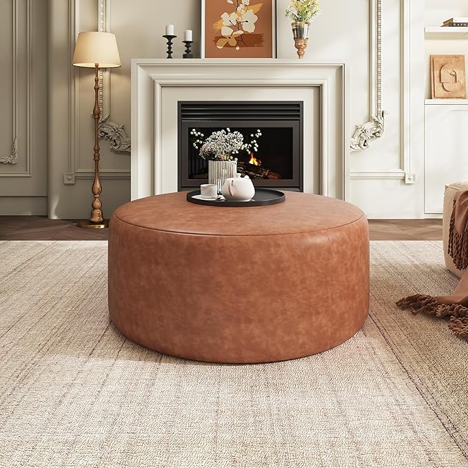 Cognac Brown, Faux Leather