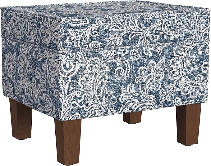 Blue Denim Jacobean Print