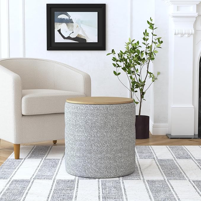 Cream Boucle With Gray Yarns