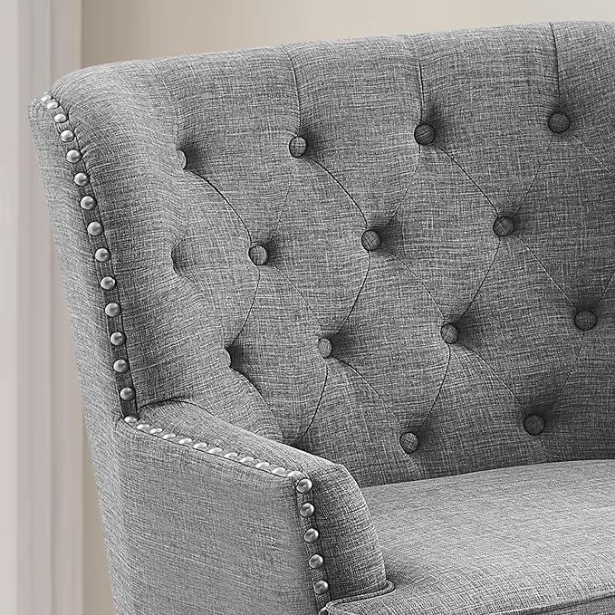 Linen Grey With Ottoman