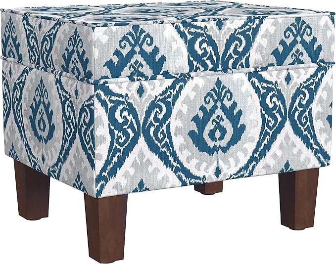 Blue Ikat Medallion Print