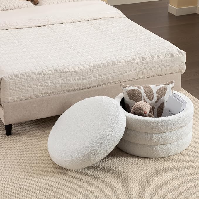 Boucle Ivory With Storage