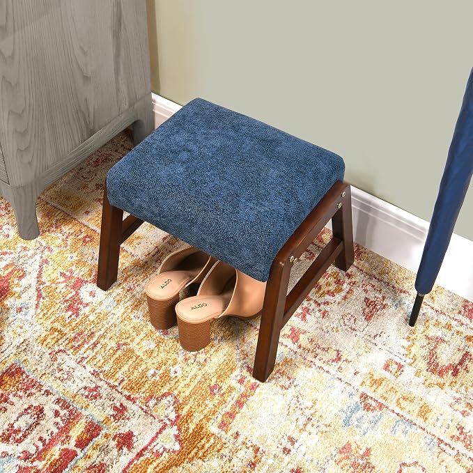 Fabric Blue and Brown