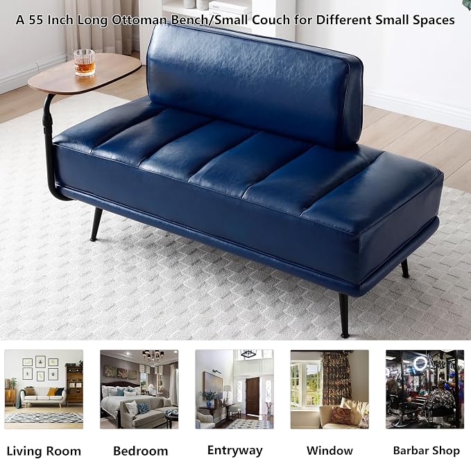 Blue Pu Leather