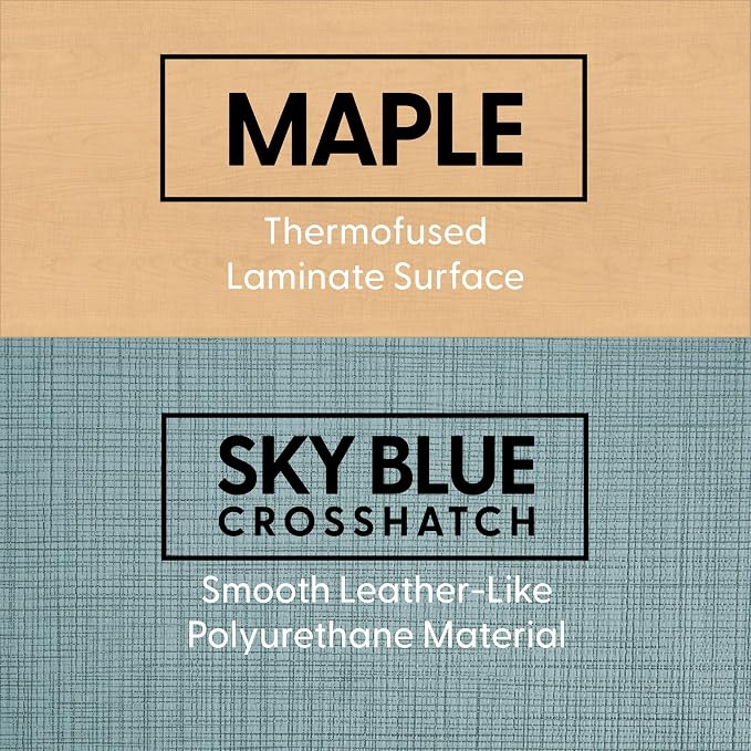 Sky Blue Crosshatch/Maple