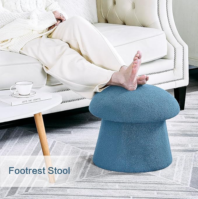 Boucle Mushroom-indigo Blue
