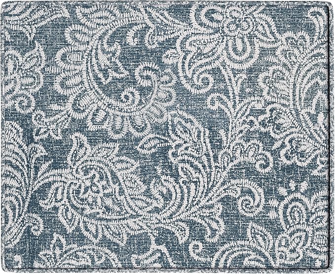 Blue Denim Jacobean Print