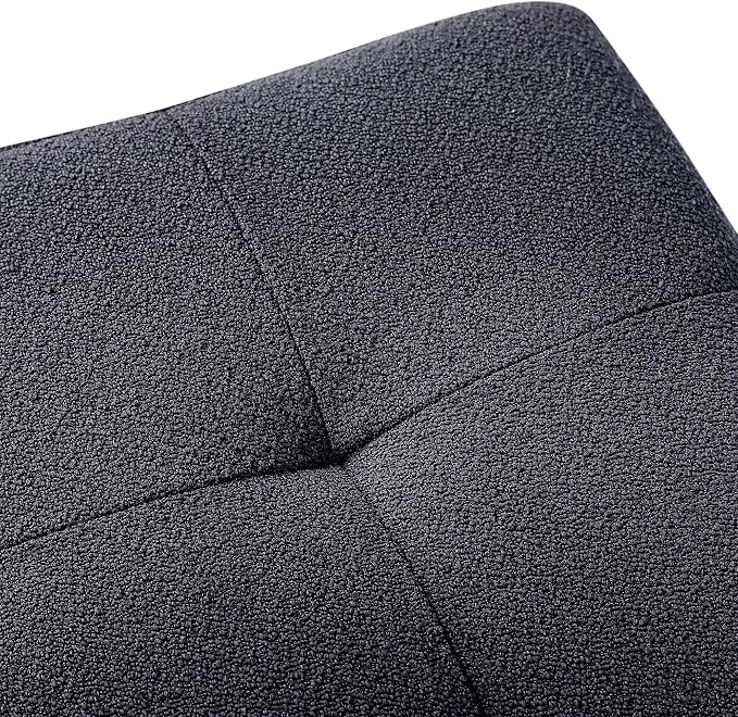 Cotton Linen Dark Grey With Solid Wood Legs