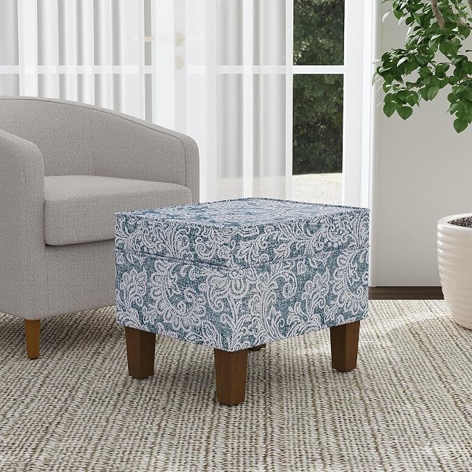 Blue Denim Jacobean Print