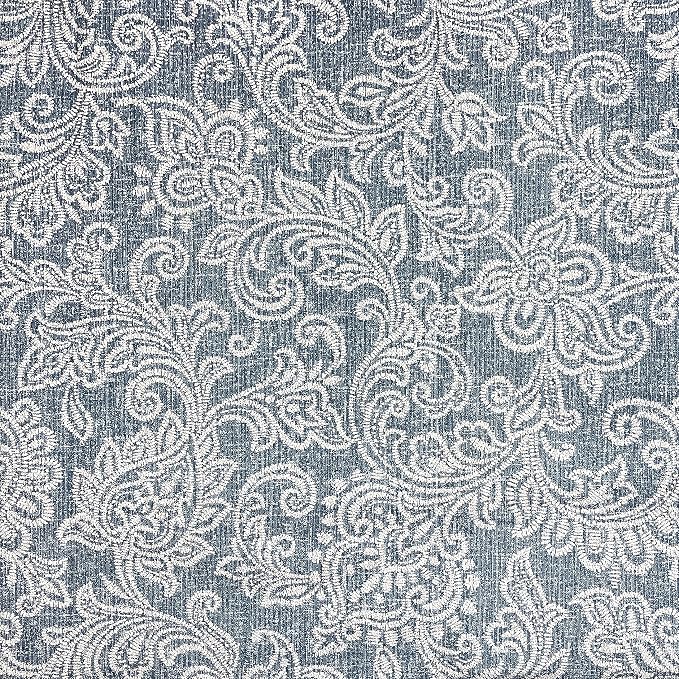 Blue Denim Jacobean Print